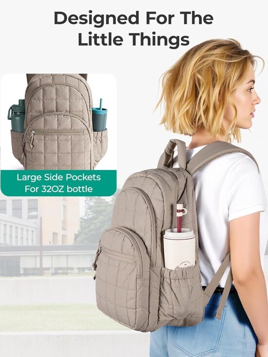 Stylish Water-Resistant Quilted Backpack for Women with  display picture 1